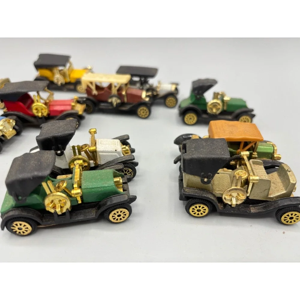 Vintage Miniature Diecast Antique Car Lot 14 Piece Set Early Motoring Models